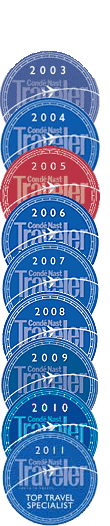 Conde Nast Top Travel Specialist Award 2003-2011